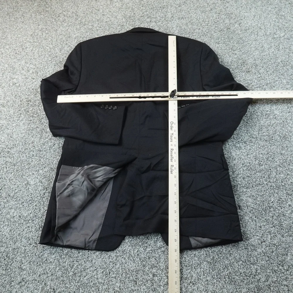 Ralph Lauren Blazer Mens 40R Black Wool Two Button Notch Lapel Sport Coat Jacket